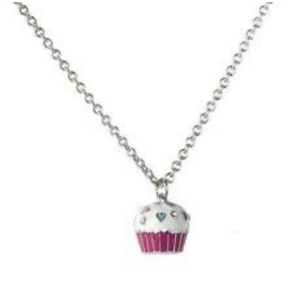 Cupcake Crystal Pendant Necklace 🧁✨